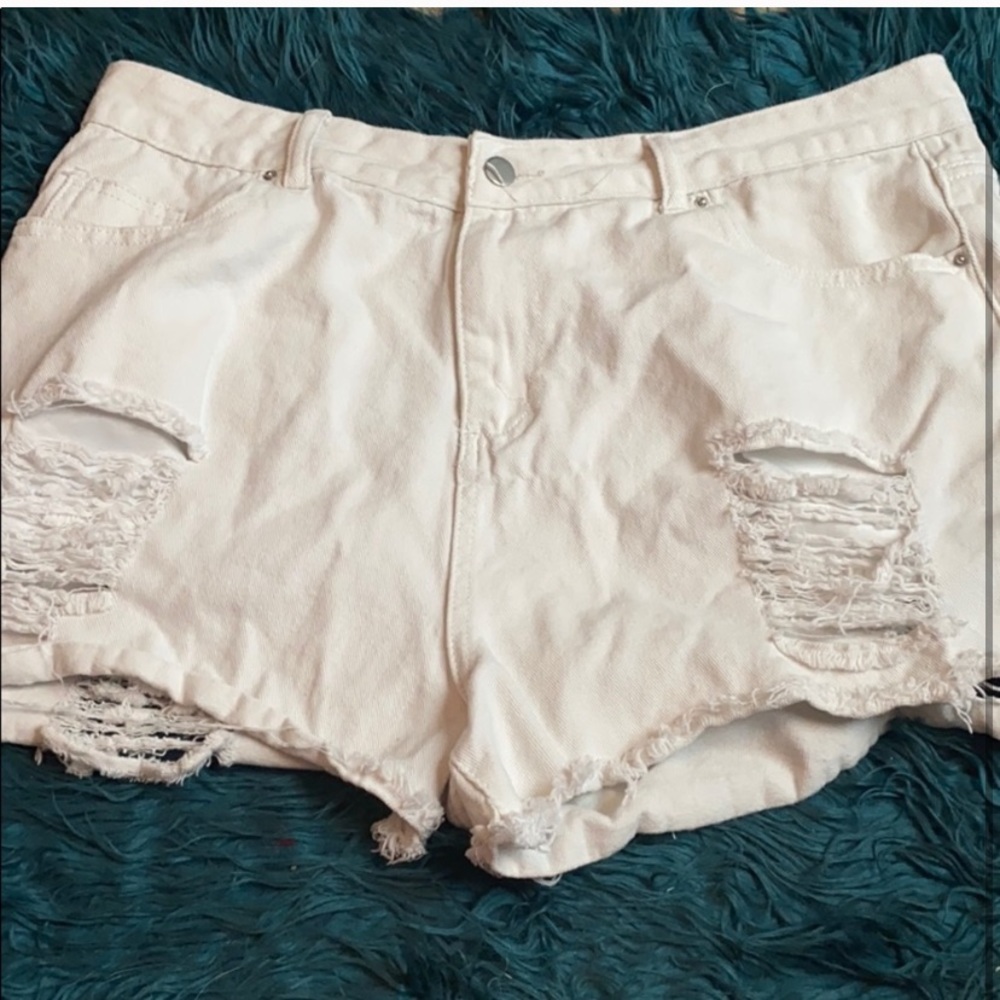 Shein white shorts